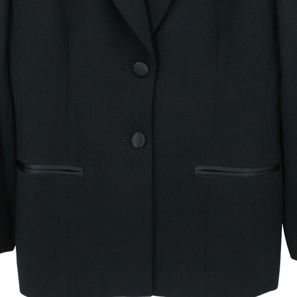 NWT Jones New York Worsted Wool Tuxedo Blazer Jacket Pant Suit Set Satin Trim 6 - Picture 4 of 11